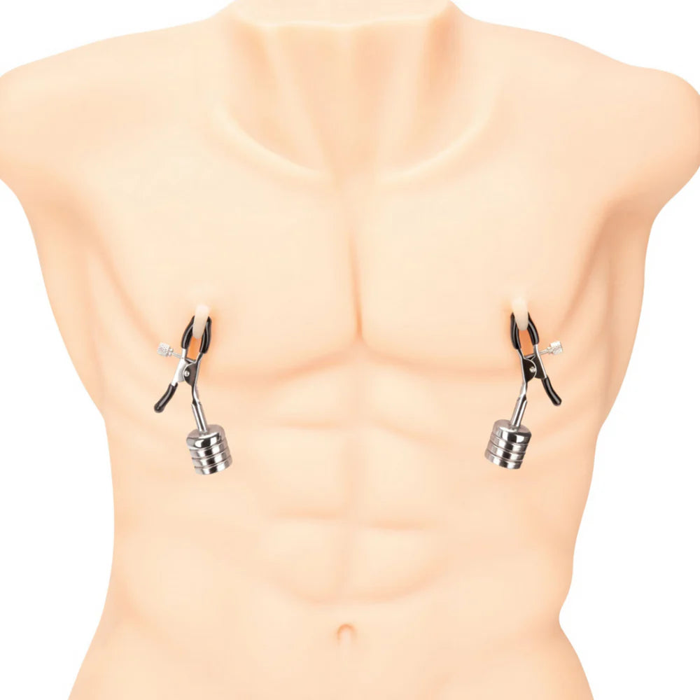 Prowler Nipple Clips with Magnetic Weights -Silver