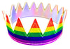 Party Crown Faux Leather - Rainbow/Silver Reversable