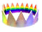 Party Crown Faux Leather - Rainbow/Silver Reversable