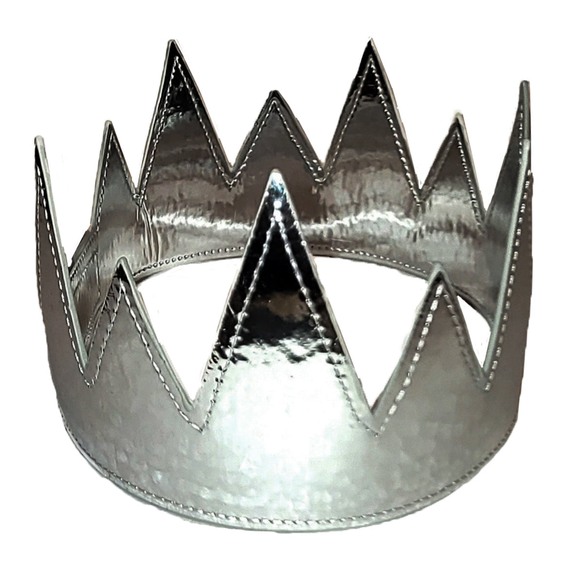 Party Crown Faux Leather - Silver Mirror