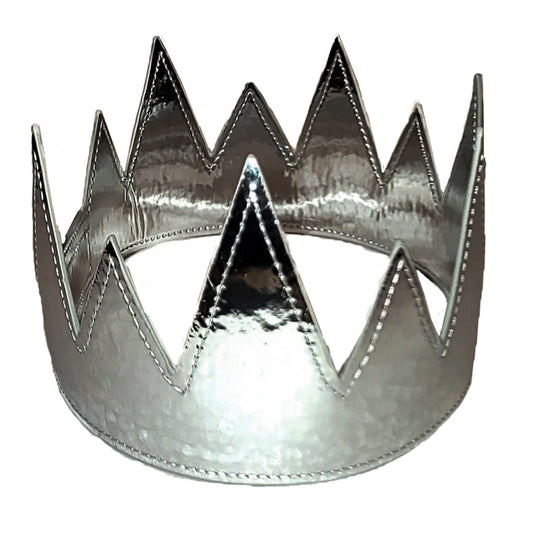 Party Crown Faux Leather - Silver Mirror