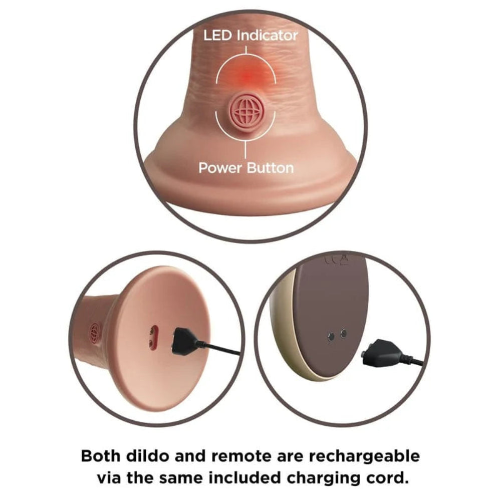 King Cock Elite 9” Vibrating Cock -Light