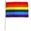 Rainbow Stick Flag 12in x 18in