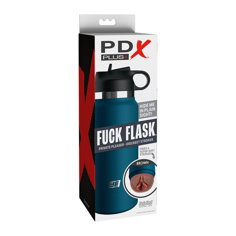 PDX Plus Fuck Flask Private Pleaser -Blue Bottle Brown