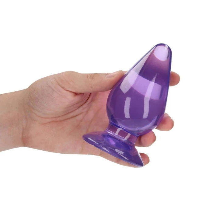 RealRock 4.5" Clear Anal Plug -Purple