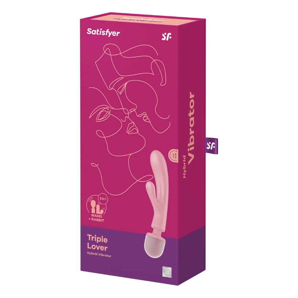 Satisfyer "Triple Lover" Wand/Rabbit -Pink