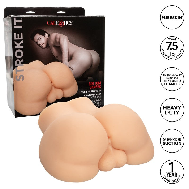 Stroke It Bottom Banger masturbator, ivory