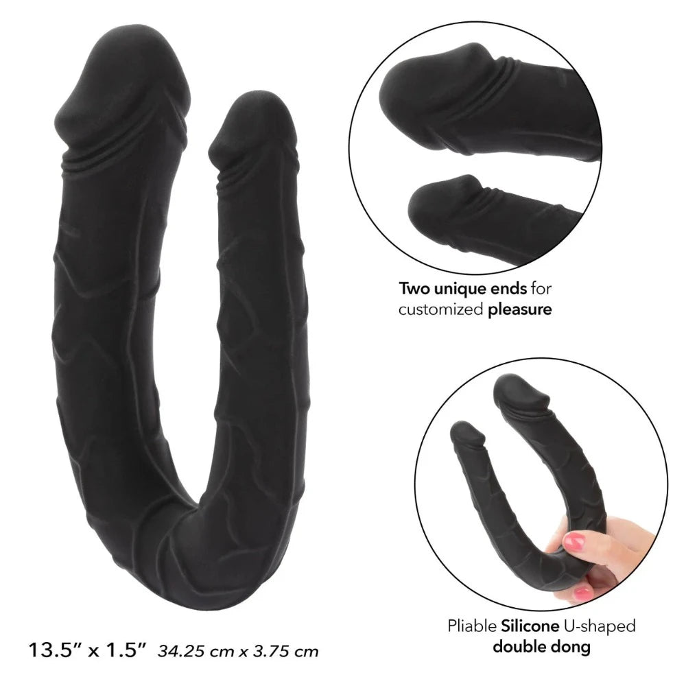 Boundless "AC/DC" Silicone Dong -Black