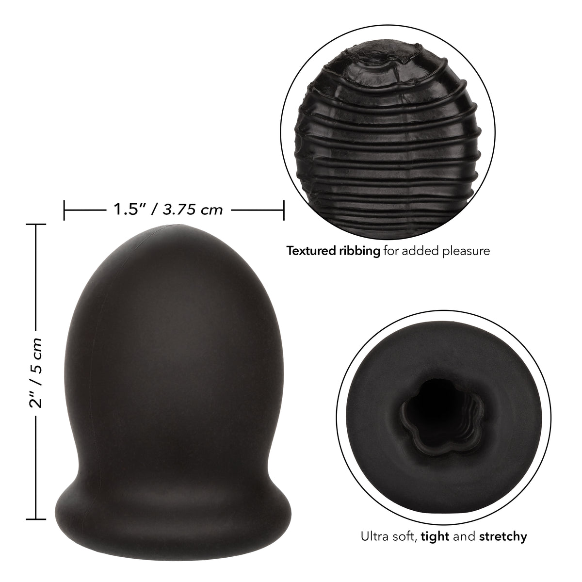 CalExotics Boundless FTM Stroker 2 inch, measurements