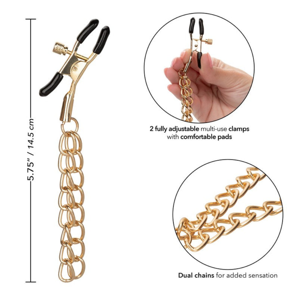 CALEX Ride ‘Em Denim Nipple Clamps