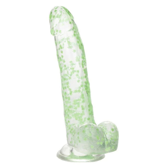 Calexotics Naughty Bits - I Leaf Dick - Glow In The Dark Dildo