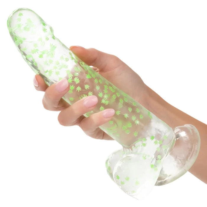 Calexotics Naughty Bits - I Leaf Dick - Glow In The Dark Dildo