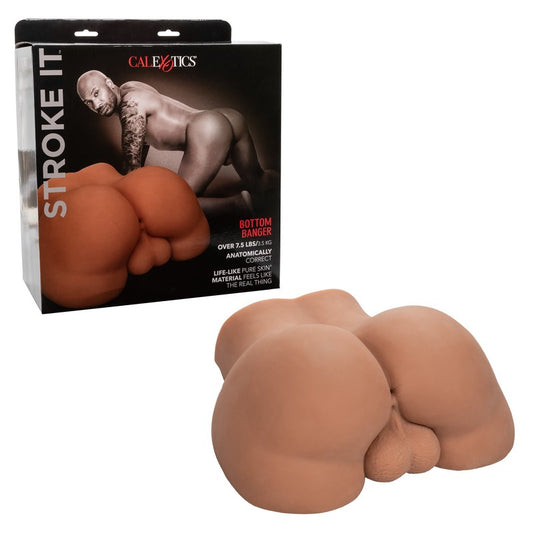 Stroke It Bottom Banger masturbator, brown
