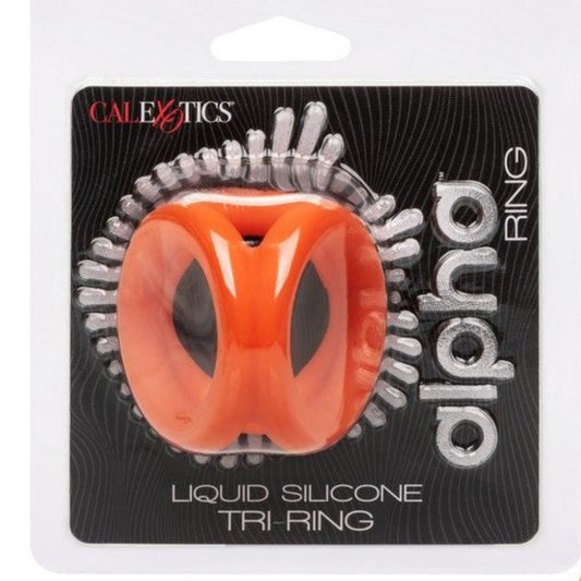 Alpha Liquid Silicone 'Tri-Ring' -Orange