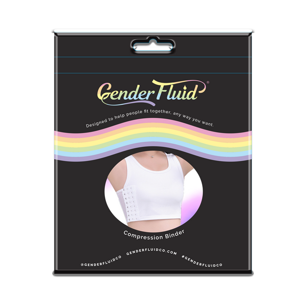 Gender Fluid Chest Binder White - Medium