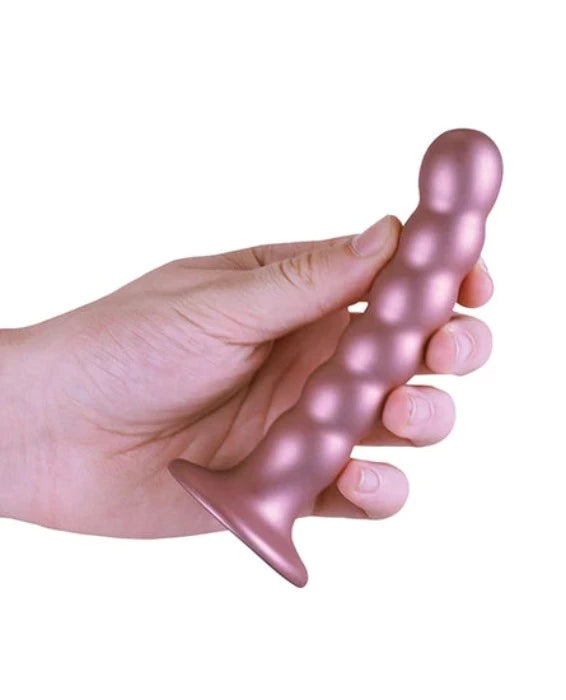 Ouch! 5" Beaded G-Spot Dildo -Rose Gold