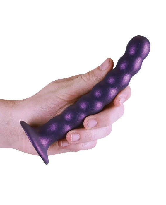 Ouch! 6.5" Beaded G-Spot Dildo -Purple