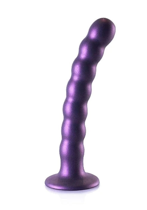 Ouch! 6.5" Beaded G-Spot Dildo -Purple