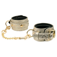 Spartacus Ankle Restraints Snake Print - White