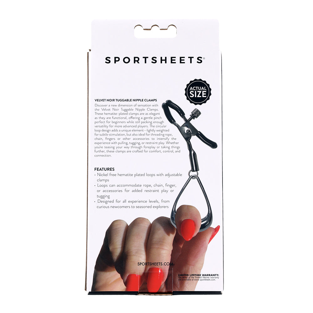 Sportsheets Velvet Noir Nipple Clamps