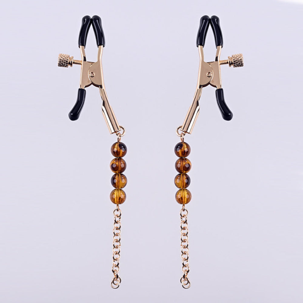 Sincerely 'Amber' Beaded Nipple Jewelry