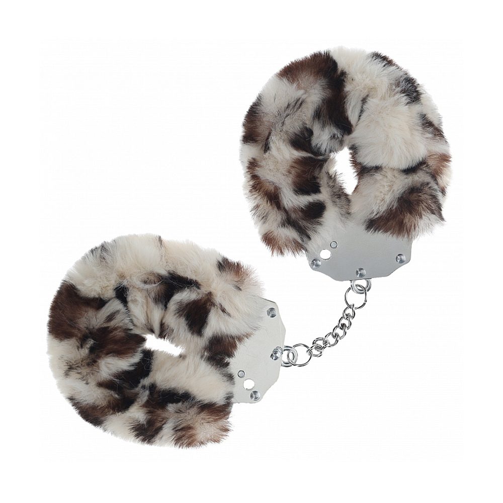 Ouch Heavy-Duty Fluffy Cuffs -Snow Leopard
