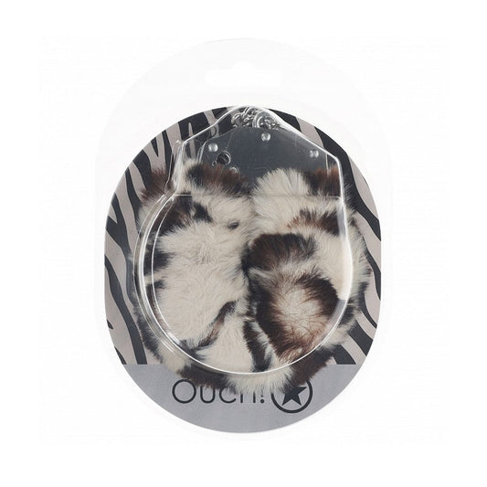Ouch Heavy-Duty Fluffy Cuffs -Snow Leopard