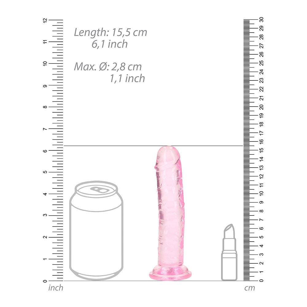 Real Rock 6″ Straight No Balls -Pink