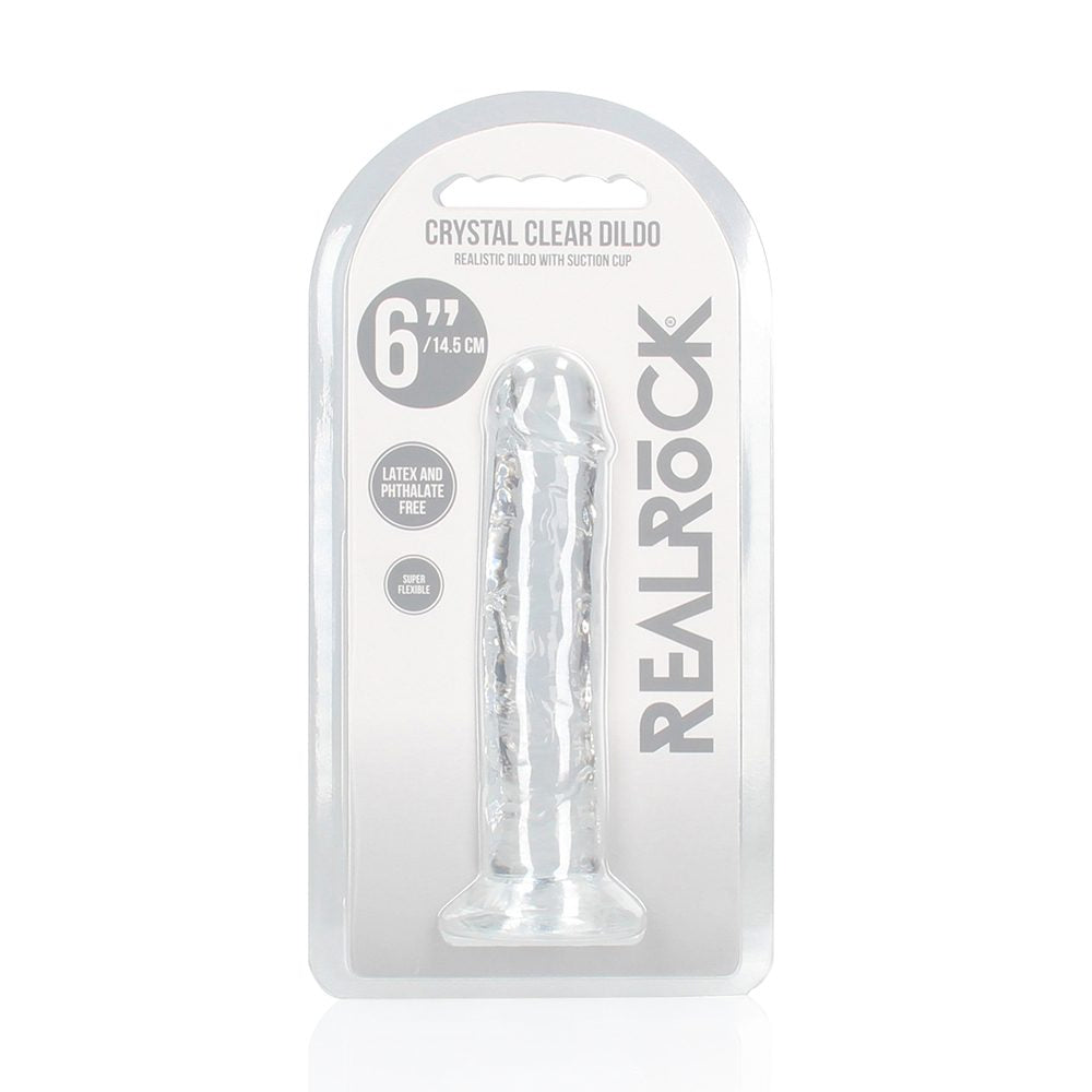 RealRock 6 inch straight translucent dildo
