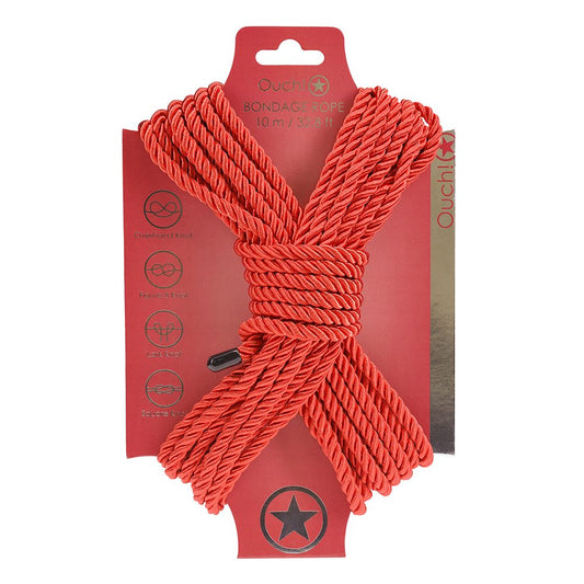 Ouch! Bondage Rope 10m -Red