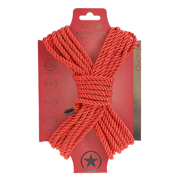 Ouch! Bondage Rope 10m -Red
