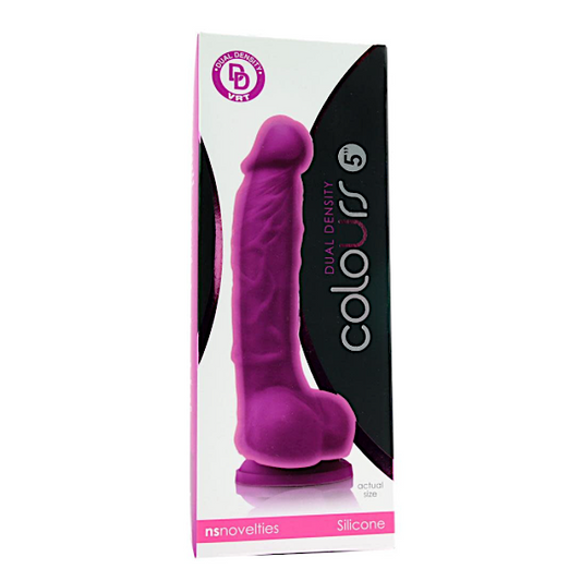 Colours 'Dual Density' Dildo 5inch -Purple