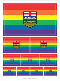 CC ''Alberta'' Pride Flag Sticker Sheet