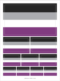 CC ''Asexual'' Flag Sticker Sheet