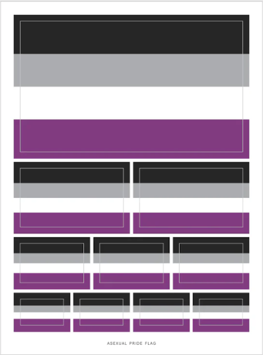 CC ''Asexual'' Flag Sticker Sheet