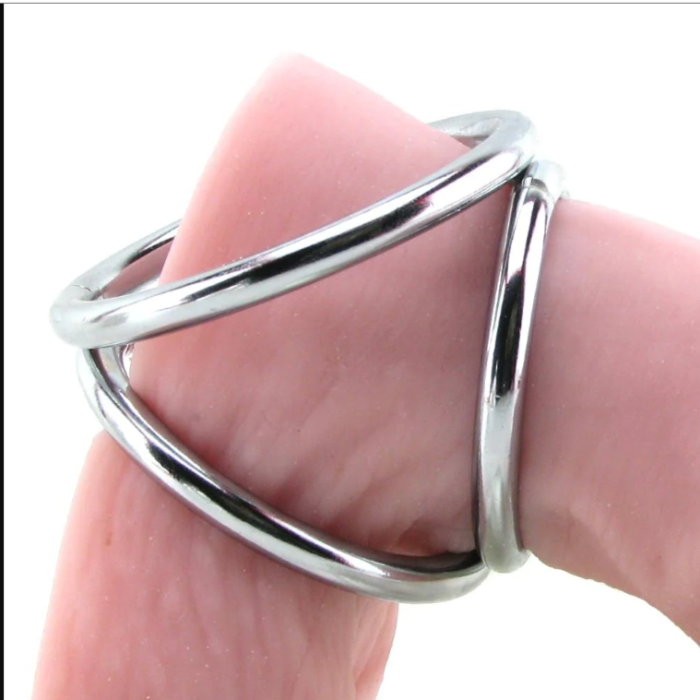 MS "The Triad" Metal Chamber Cock & Ball Ring