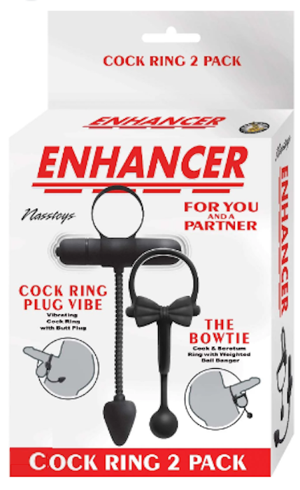 Enhancer "Bowtie & Plug" Vibrating Cock Ring Set