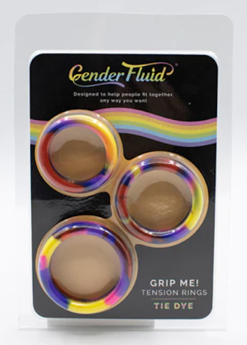 Gender Fluid Grip Me! 'Tie-Dye' Cockrings 3 Pack