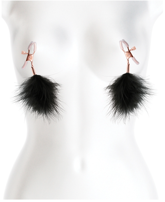 Bound "F1" Feather Nipple Clamps -Black