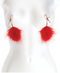 Bound ''F1'' Feather Nipple Clamps -Red