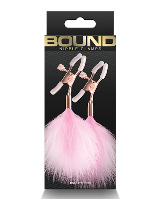 Bound "F1" Feather Nipple Clamps -Pink