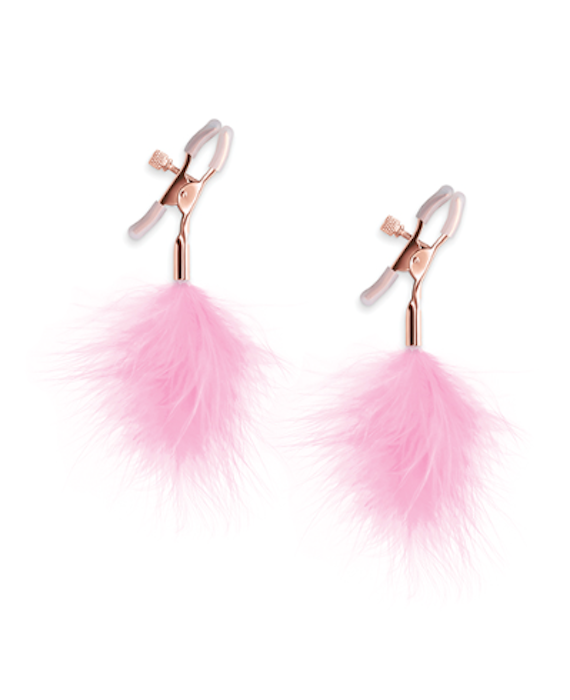 Bound "F1" Feather Nipple Clamps -Pink