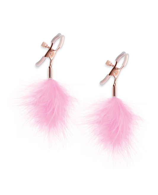 Bound "F1" Feather Nipple Clamps -Pink