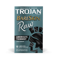Trojan Bareskin Raw Condoms - 10pk