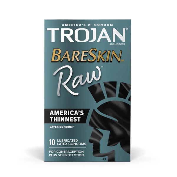 Trojan Bareskin Raw Condoms - 10pk