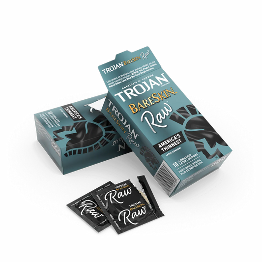 Trojan Bareskin Raw Condoms - 10pk