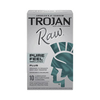 Trojan Raw Pure Feel Non-Latex Condoms - 10pk
