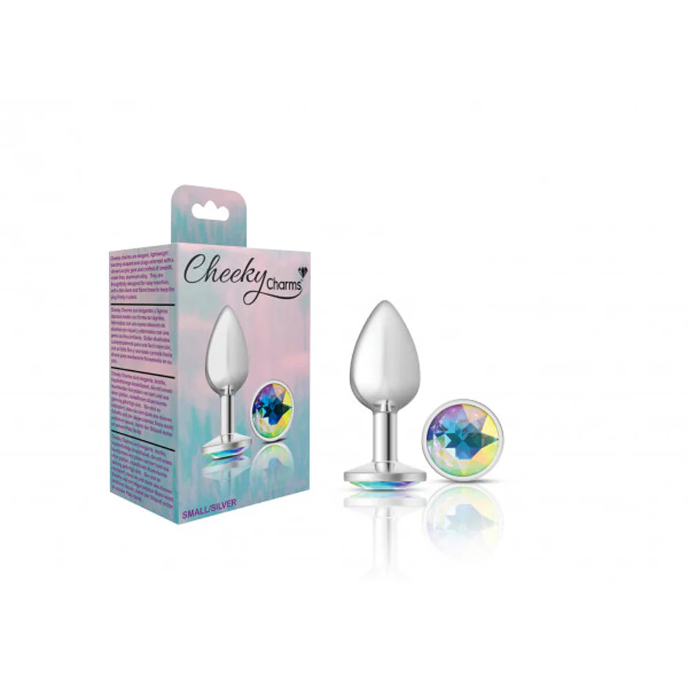 Cheeky Charms Gem Butt Plug - Small/Silver