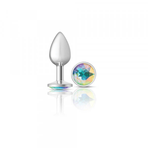 Cheeky Charms Gem Butt Plug - Small/Silver