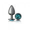 Cheeky Charms Gem Butt Plug - Silver/Large